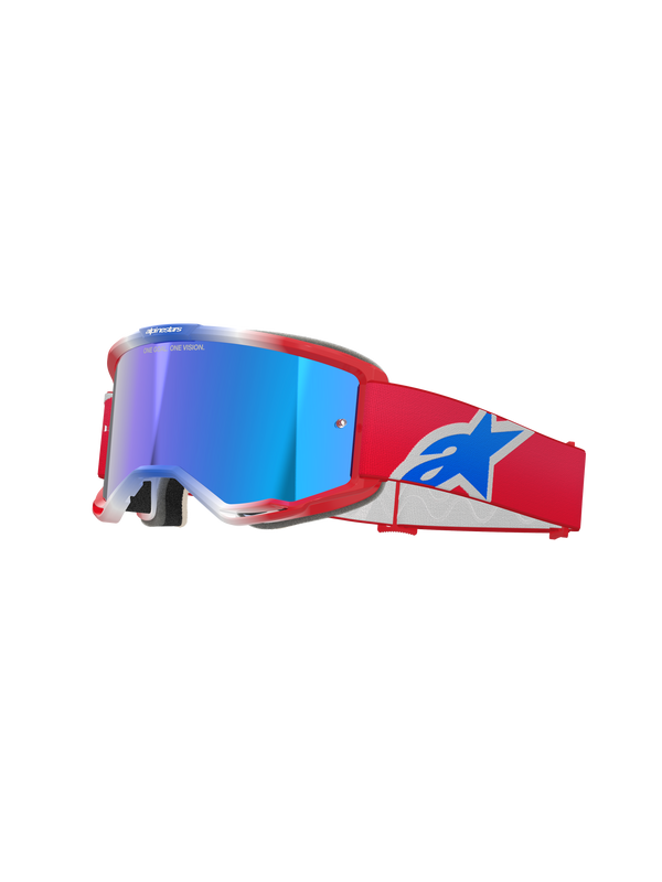 Alpinestars - Vision 5 Corp Red/White/Blue Mirror Lens Goggle