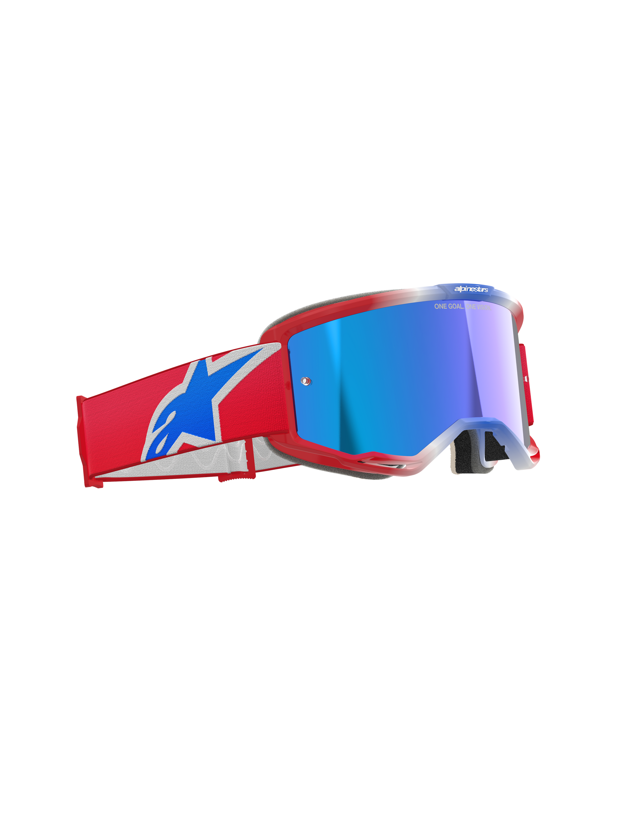 Alpinestars - Vision 5 Corp Red/White/Blue Mirror Lens Goggle