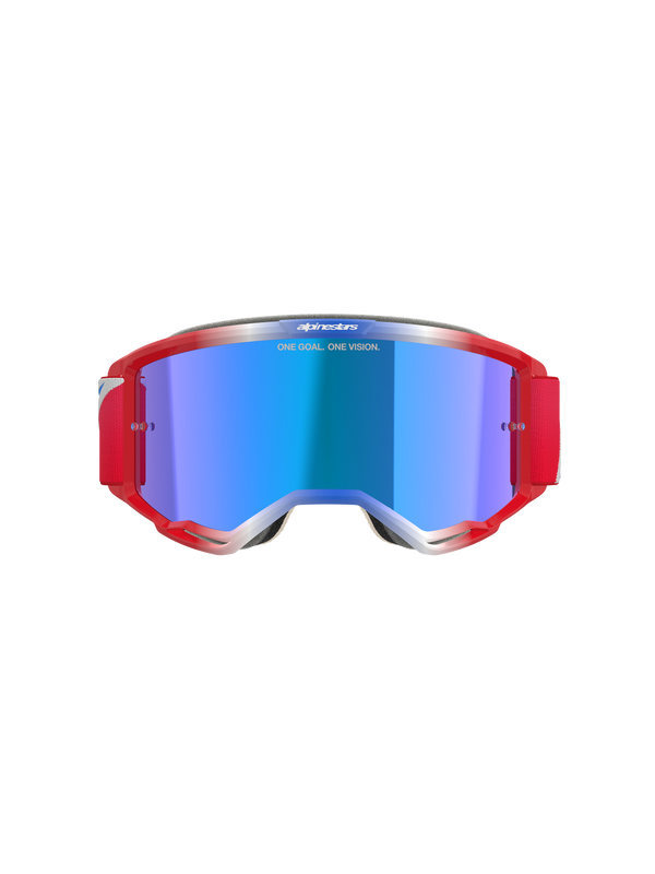 Alpinestars - Vision 5 Corp Red/White/Blue Mirror Lens Goggle