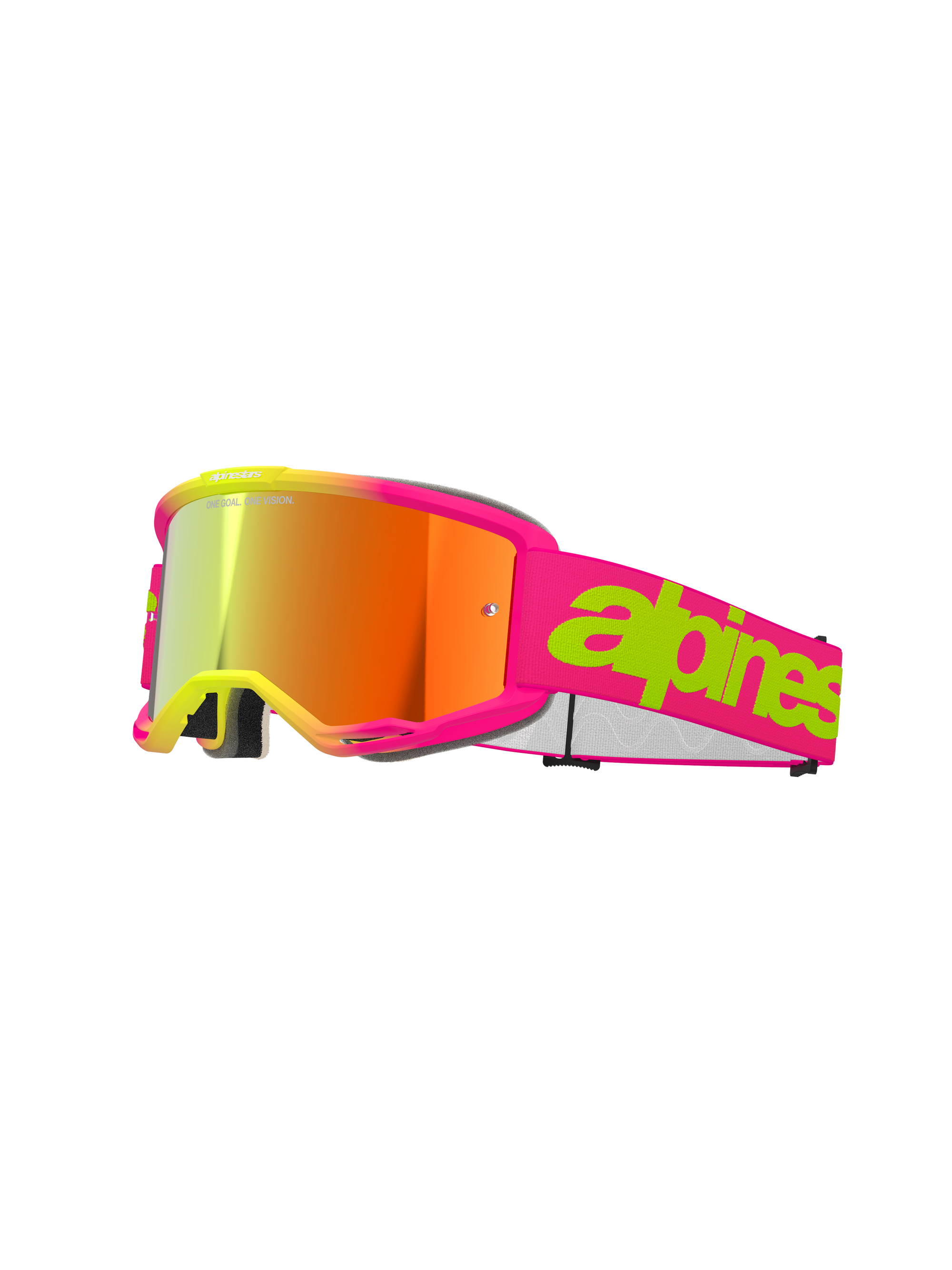 Alpinestars - Vision 5 Wordmark Pink/Yellow Mirror Lens Goggle