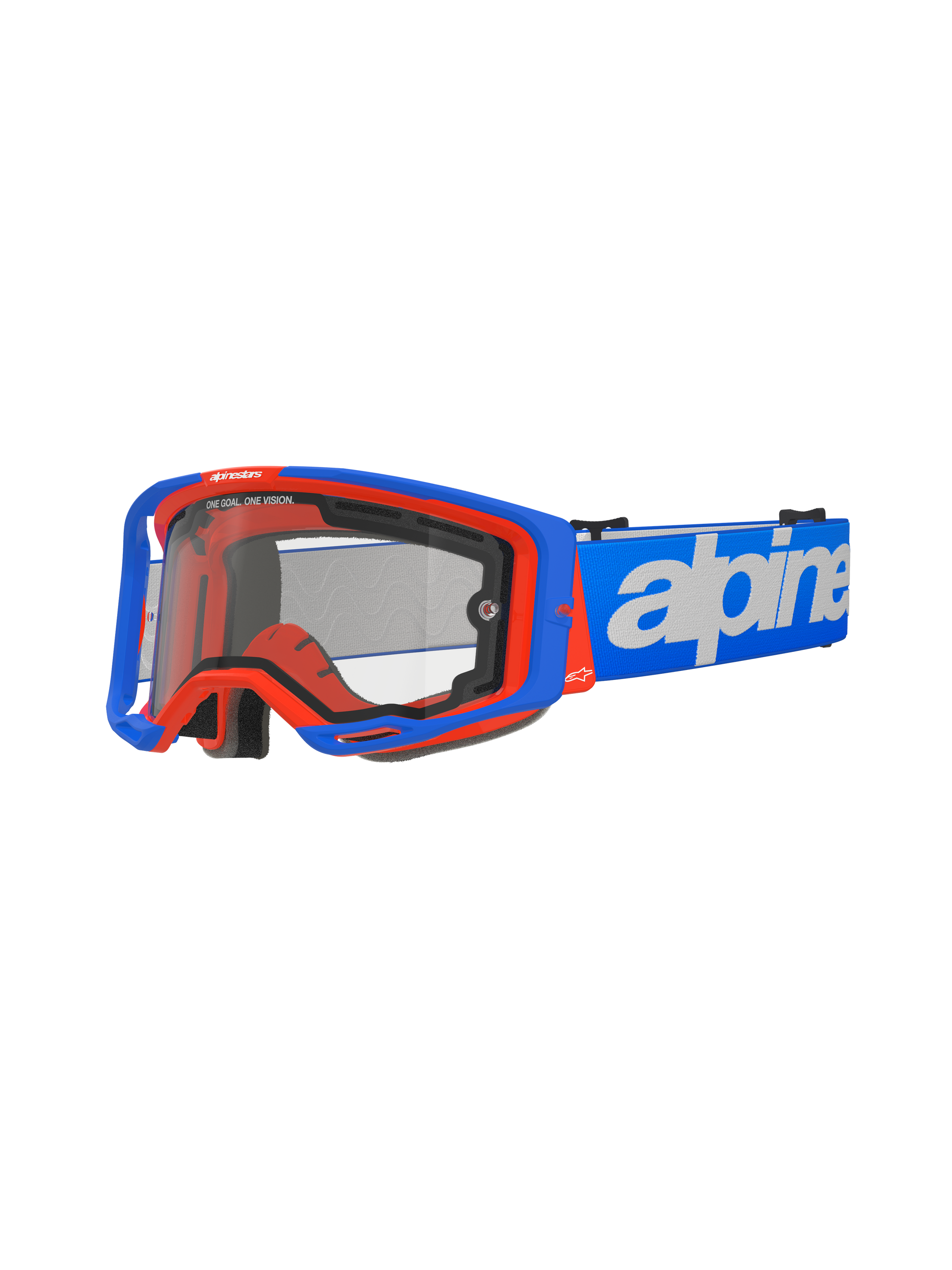 Alpinestars - Vision 8 Wordmark Blue/Orange Dual Pane Lens Goggle