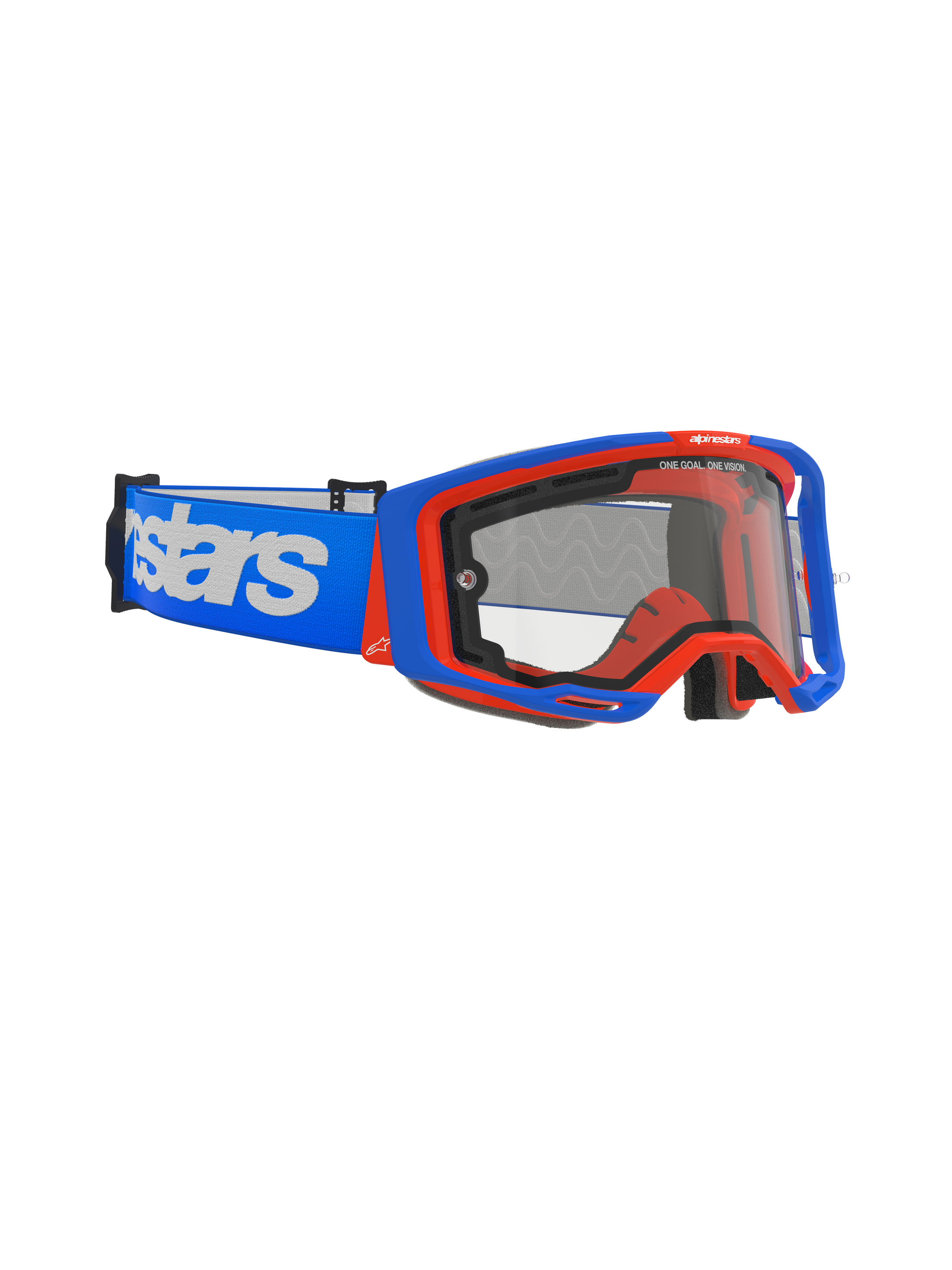 Alpinestars - Vision 8 Wordmark Blue/Orange Dual Pane Lens Goggle