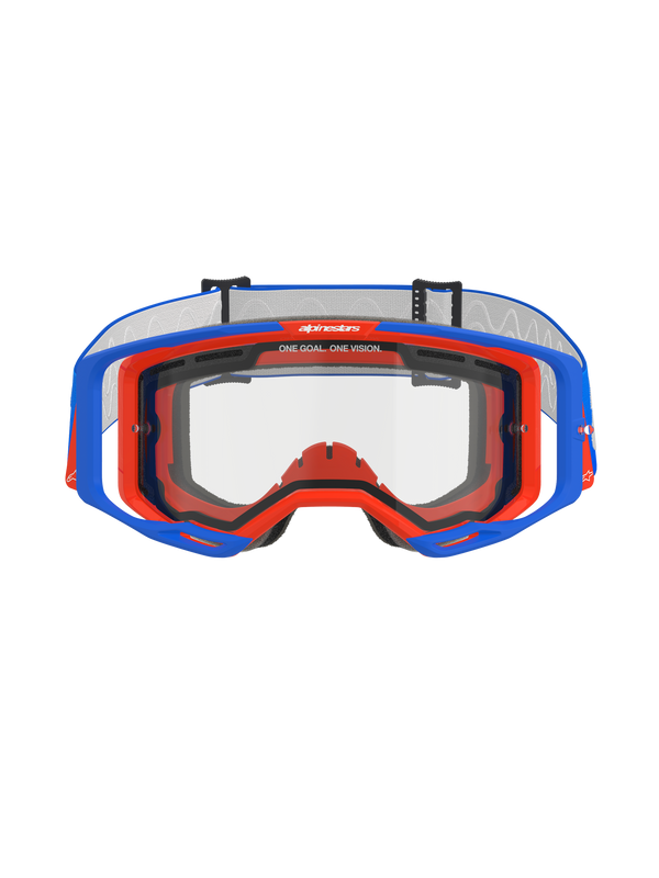 Alpinestars - Vision 8 Wordmark Blue/Orange Dual Pane Lens Goggle