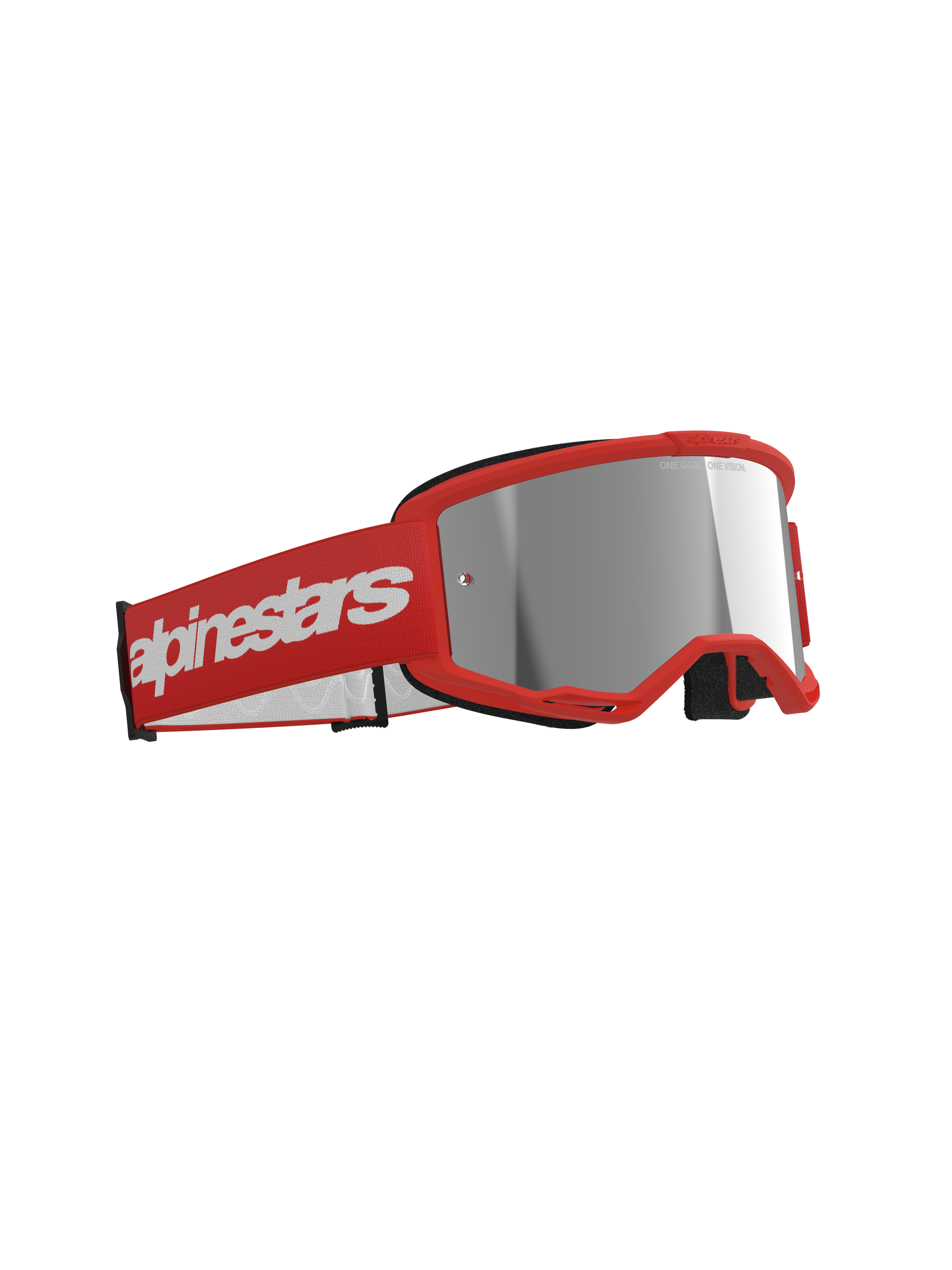 Alpinestars - Vision 3 Wordmark Red Mirror Lens Goggle