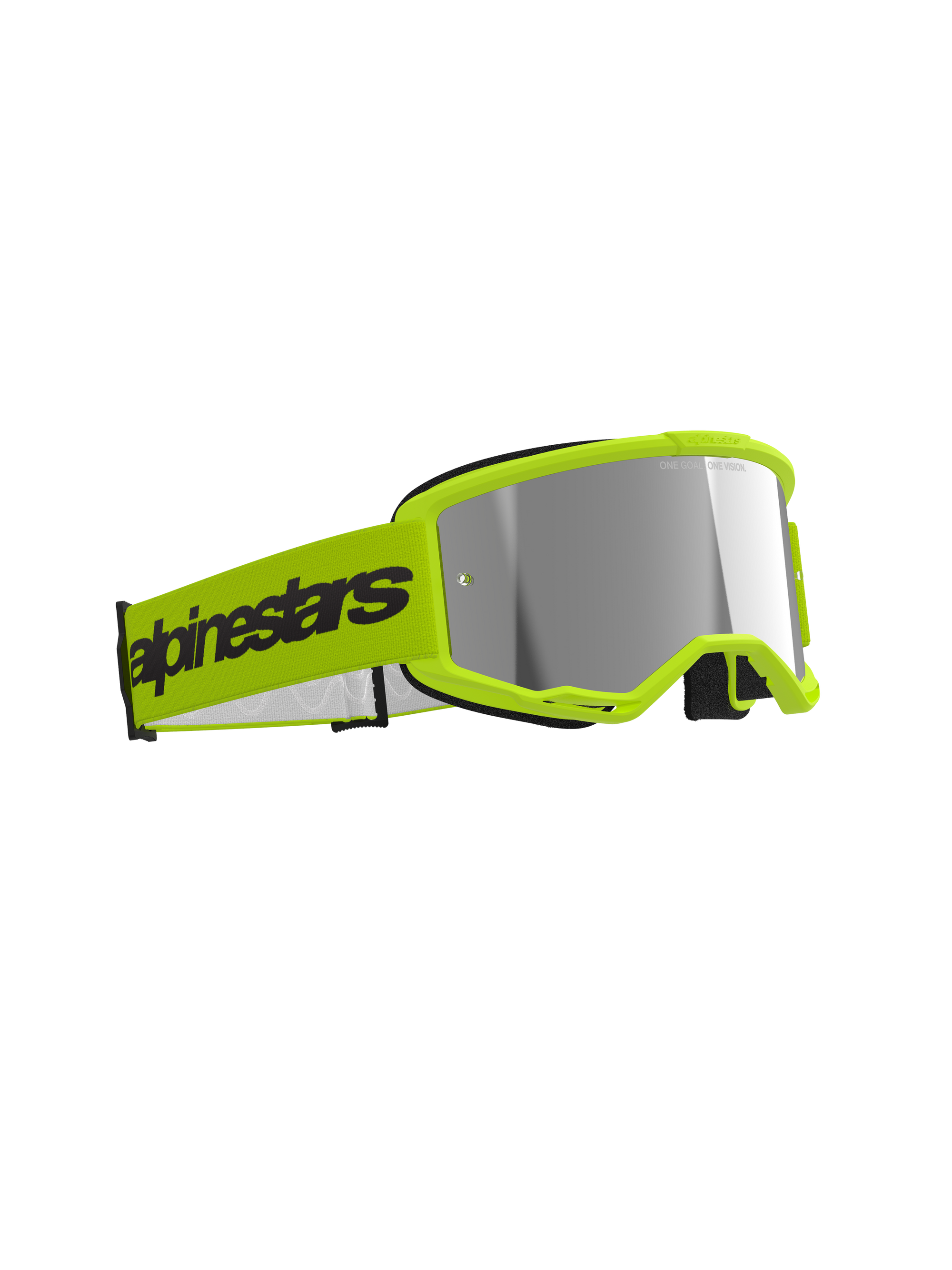 Alpinestars - Vision 3 Wordmark Yellow Mirror Lens Goggle