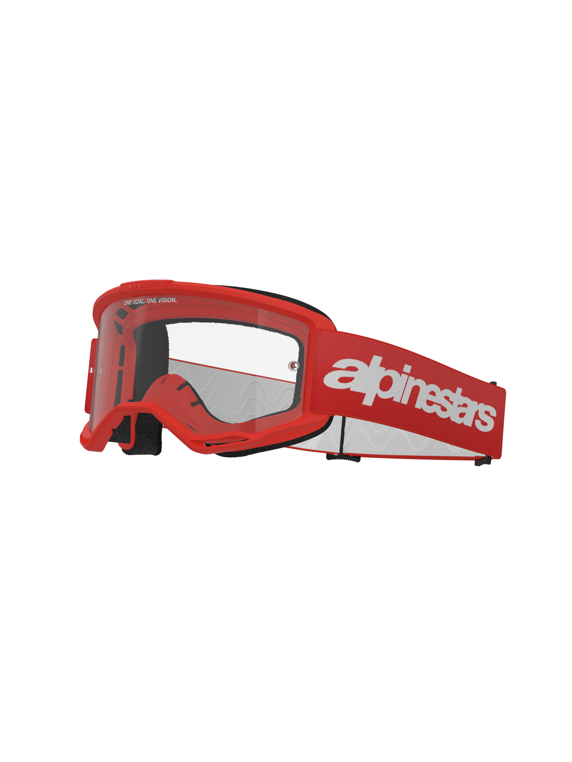 Alpinestars - Vision 3 Wordmark Red Clear Lens Goggle