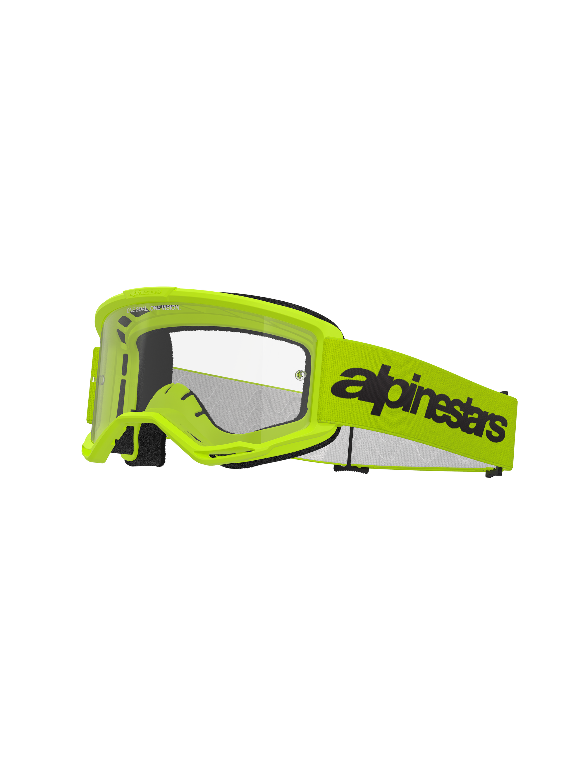 Alpinestars - Vision 3 Wordmark Yellow Clear Lens Goggle