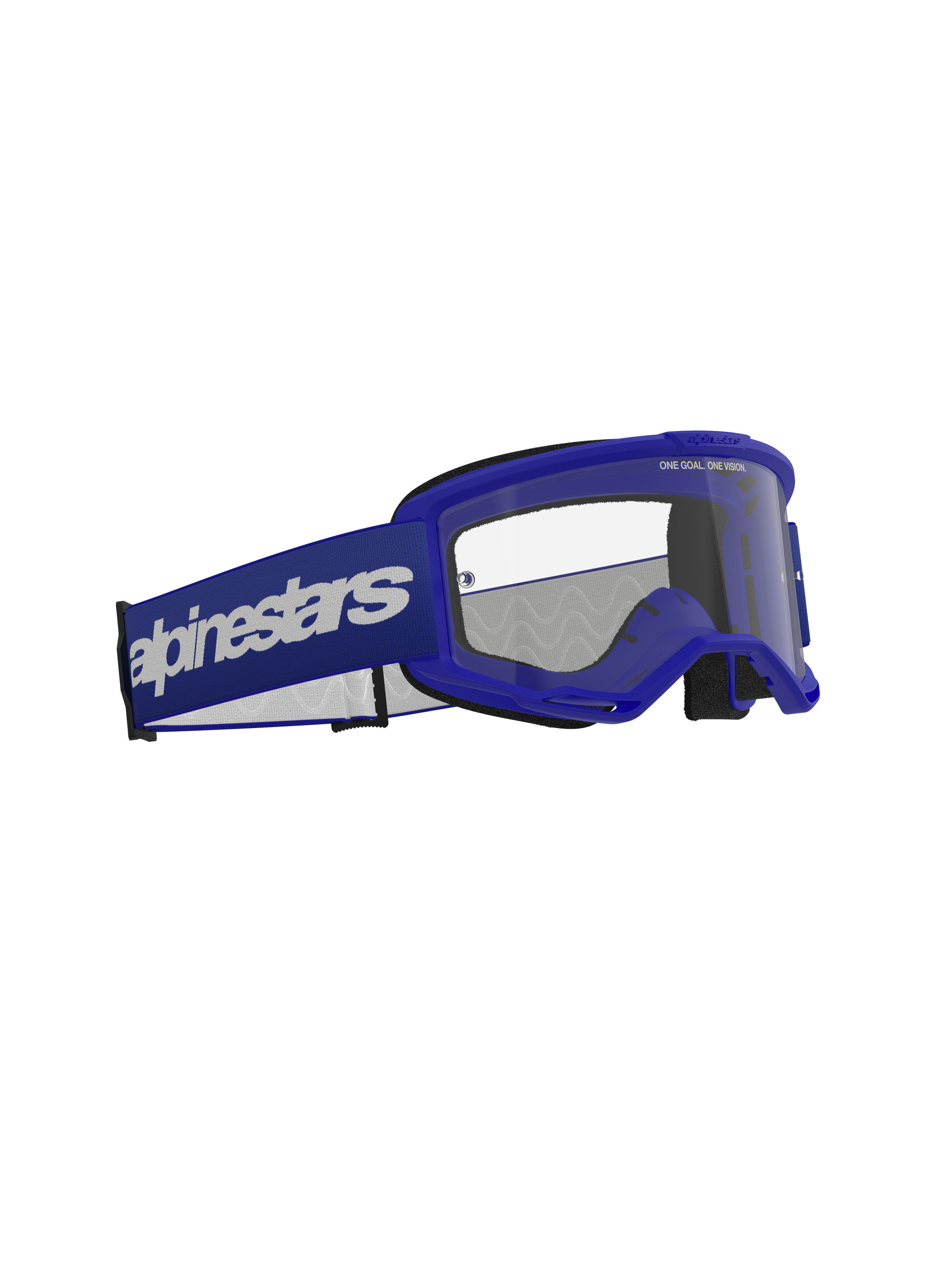 Alpinestars - Vision 3 Wordmark Blue Clear Lens Goggle