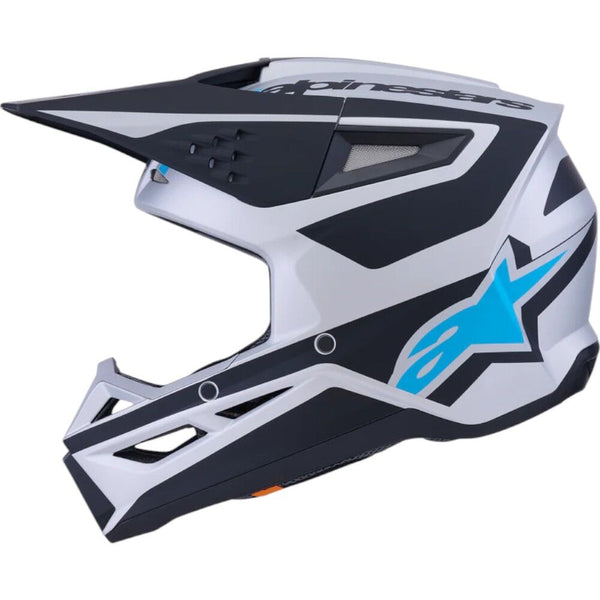 Alpinestars - 2025 SM3 Heat Silver/Blue/Black Matt Helmet