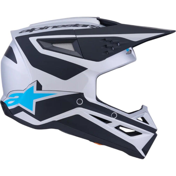 Alpinestars - 2025 SM3 Heat Silver/Blue/Black Matt Helmet