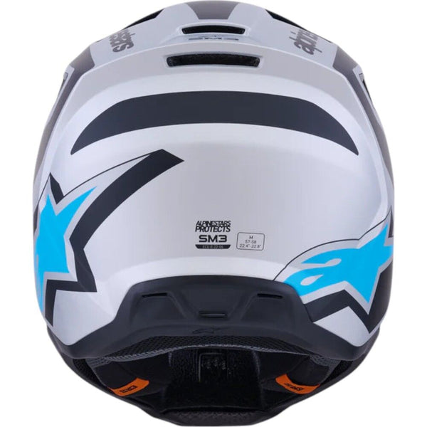 Alpinestars - 2025 SM3 Heat Silver/Blue/Black Matt Helmet