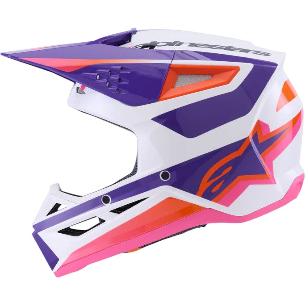 Alpinestars - 2025 SM3 Heat White/Purple/Pink Gloss Helmet