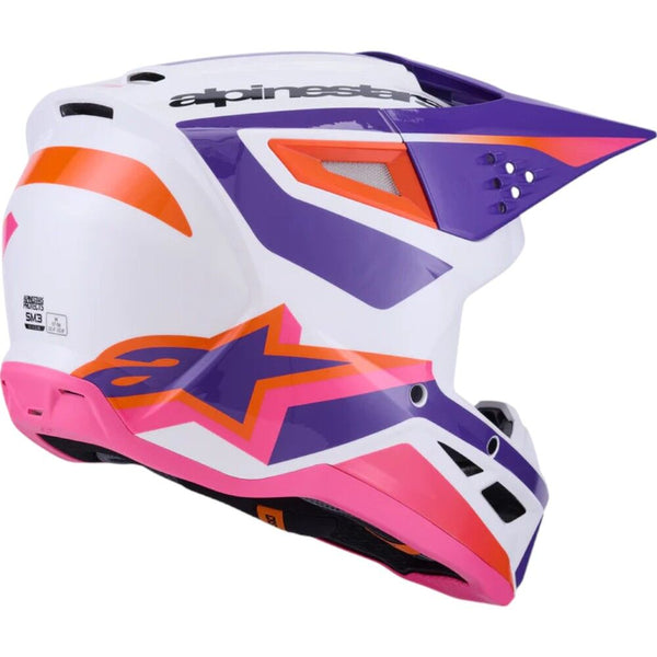Alpinestars - 2025 SM3 Heat White/Purple/Pink Gloss Helmet