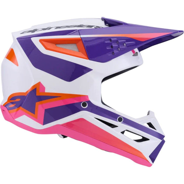 Alpinestars - 2025 SM3 Heat White/Purple/Pink Gloss Helmet