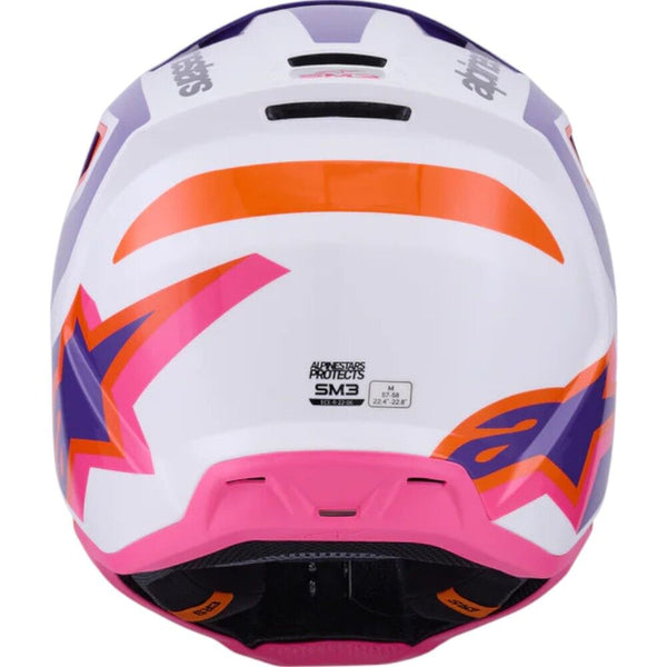 Alpinestars - 2025 SM3 Heat White/Purple/Pink Gloss Helmet