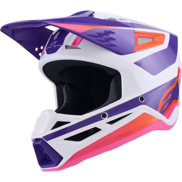 Alpinestars - 2025 SM3 Heat White/Purple/Pink Gloss Helmet
