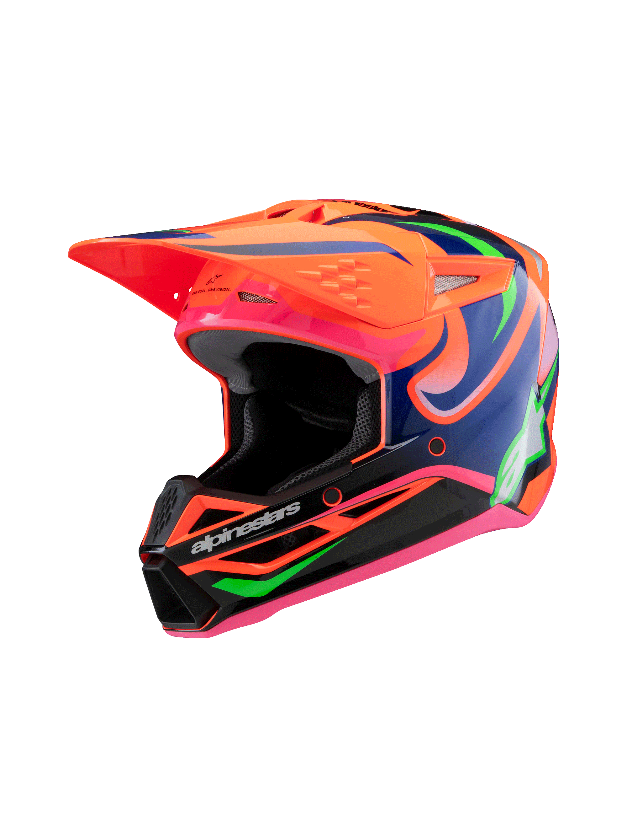 Alpinestars - 2025 SM3 Youth Deegan Orange Purple Pink MX Helmet - YS