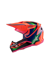 Alpinestars - 2025 SM3 Youth Deegan Orange Purple Pink MX Helmet - YS