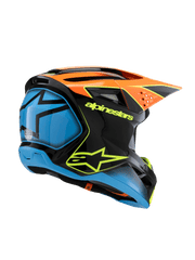 Alpinestars - 2025 SM3 Youth Fray Black Orange Yellow Glossy MX Helmet