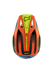 Alpinestars - 2025 SM3 Youth Fray Black Orange Yellow Glossy MX Helmet