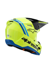 Alpinestars - 2025 SM3 Youth Radium Yellow Black Blue Glossy MX Helmet