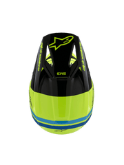 Alpinestars - 2025 SM3 Youth Radium Yellow Black Blue Glossy MX Helmet