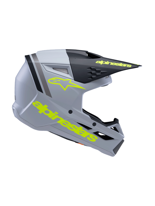 Alpinestars - 2025 SM3 Youth Radium Grey Black Yellow Matt MX Helmet