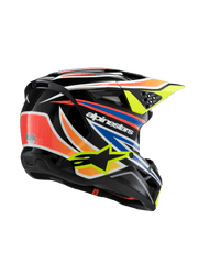 Alpinestars - 2025 SM3 Youth Wurx Black Yellow-Fluro Blue Red Glossy MX Helmet