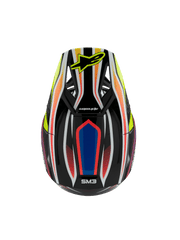 Alpinestars - 2025 SM3 Youth Wurx Black Yellow-Fluro Blue Red Glossy MX Helmet