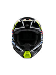 Alpinestars - 2025 SM3 Youth Wurx Black Yellow-Fluro Blue Red Glossy MX Helmet