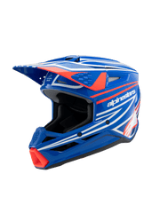 Alpinestars - 2025 SM3 Youth Wurx Blue Red White Black Glossy MX Helmet