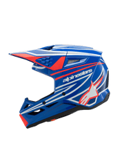 Alpinestars - 2025 SM3 Youth Wurx Blue Red White Black Glossy MX Helmet