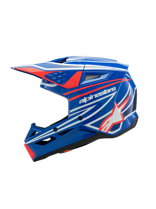 Alpinestars - 2025 SM3 Youth Wurx Blue Red White Black Glossy MX Helmet