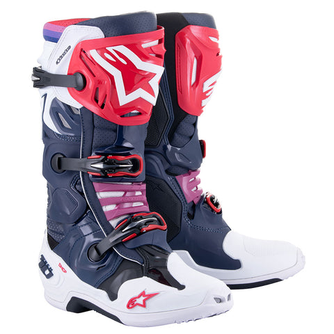 Alpinestars - Tech 10 White/Blue/Red Supervented MX Boots