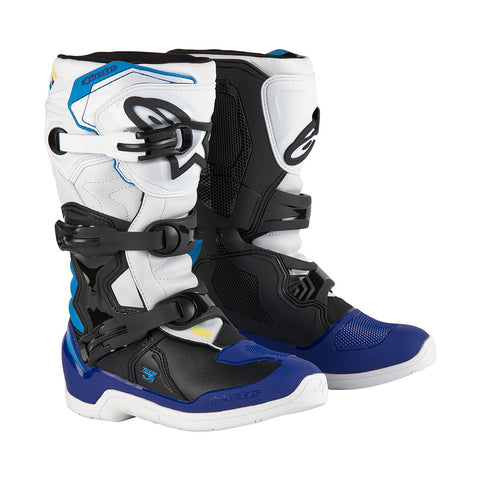 Alpinestars - Tech 3s V2 White/Black/Blue Youth MX Boots