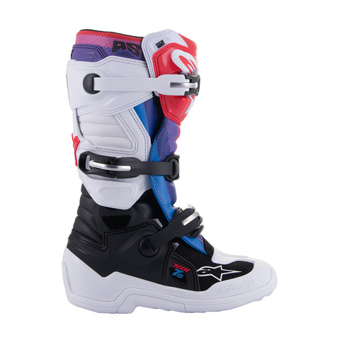 Alpinestars - Tech 7s Black/White/Rainbow Youth MX Boots