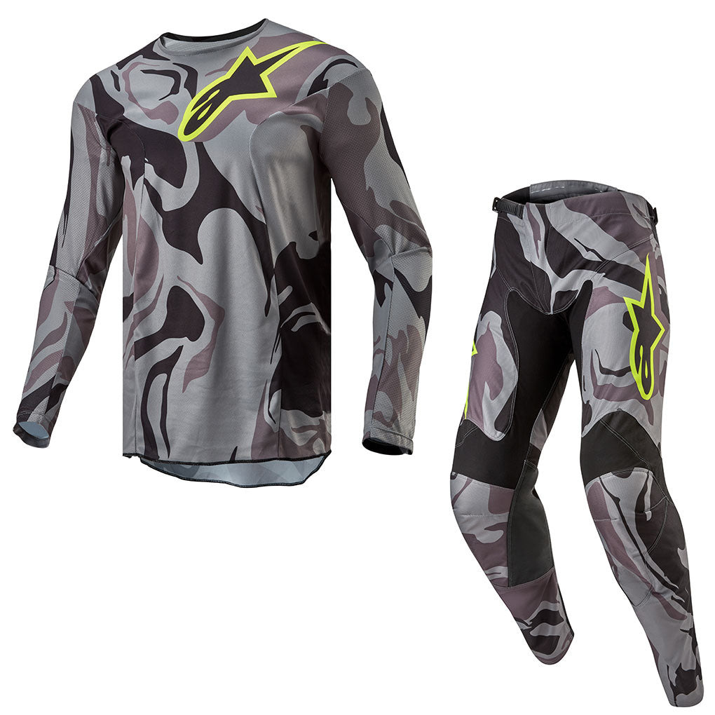 Alpinestars - 2024 Racer Tactical Military Grey/Yellow Camo MX Combo