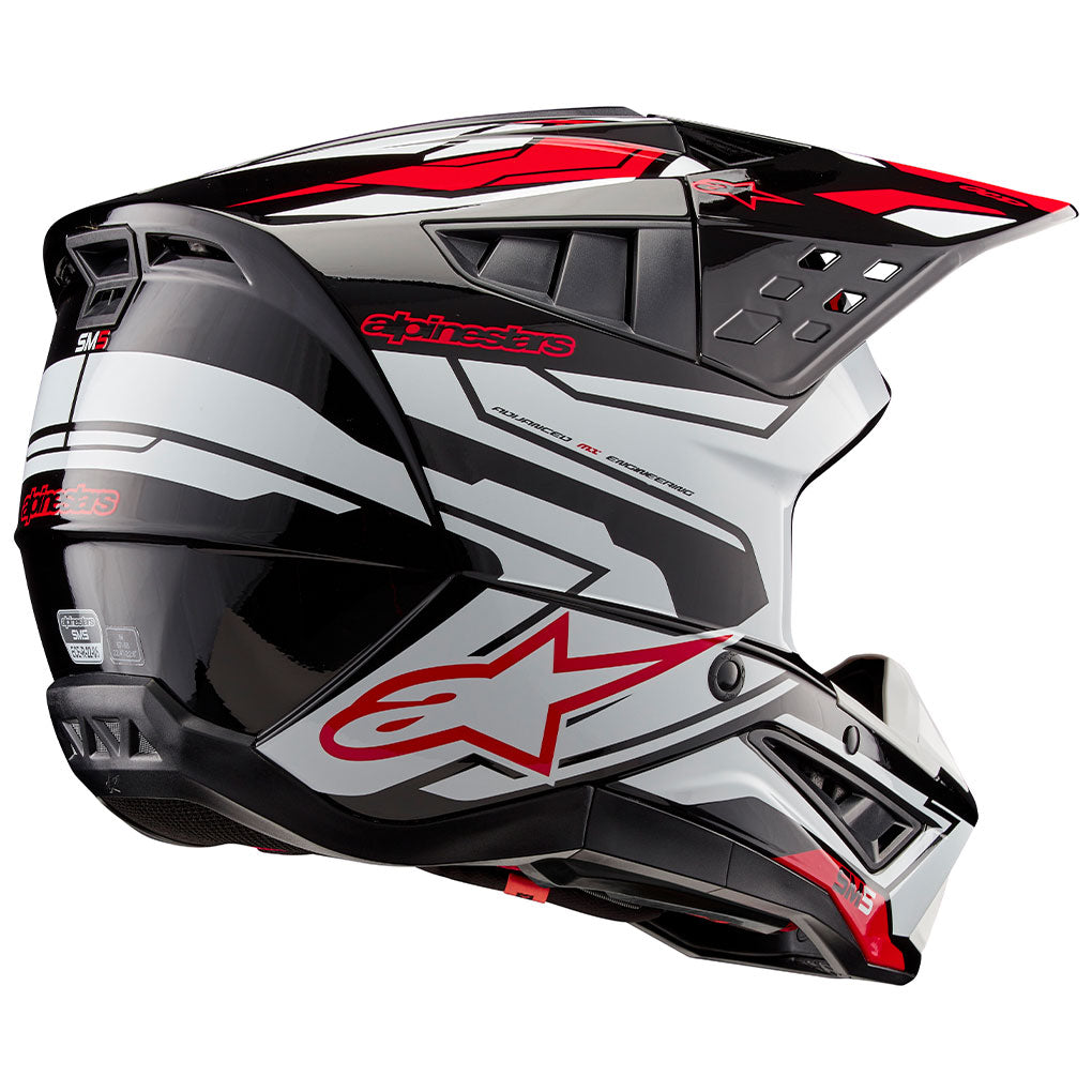 Alpinestars - 2025 SM5 Action 2 Black/White/Red Helmet