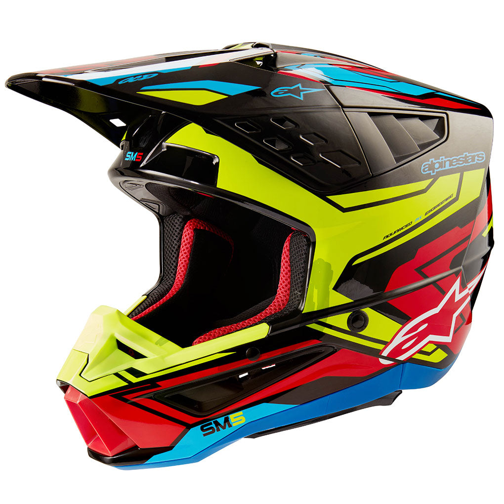 Alpinestars - 2025 SM5 Action 2 Black/Yellow/Red Helmet