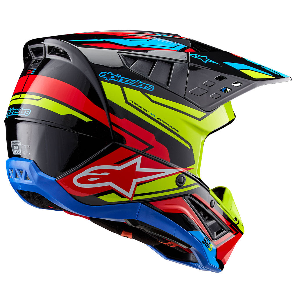 Alpinestars - 2025 SM5 Action 2 Black/Yellow/Red Helmet