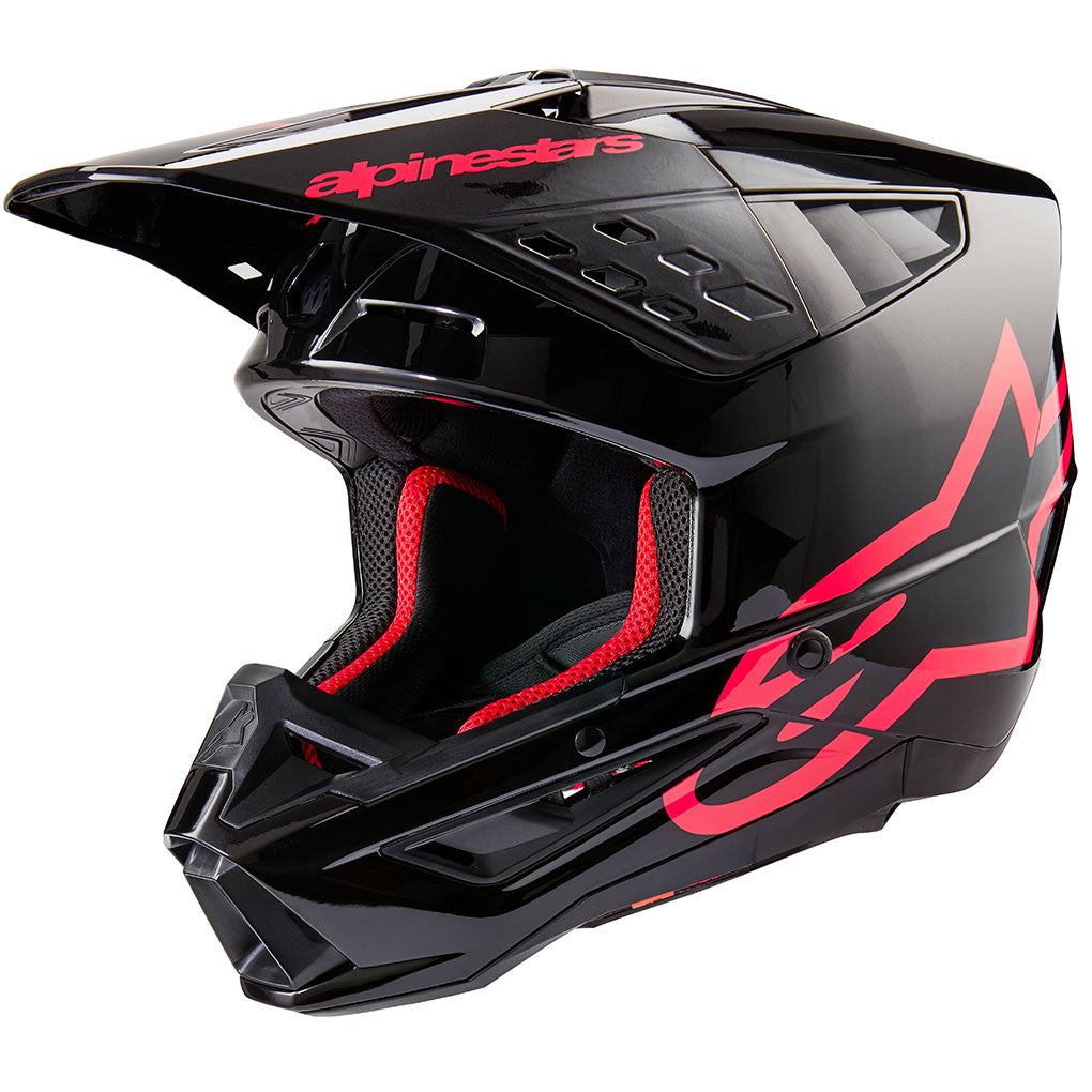 Alpinestars - 2025 SM5 Corp Black/Pink Gloss Gloss Helmet