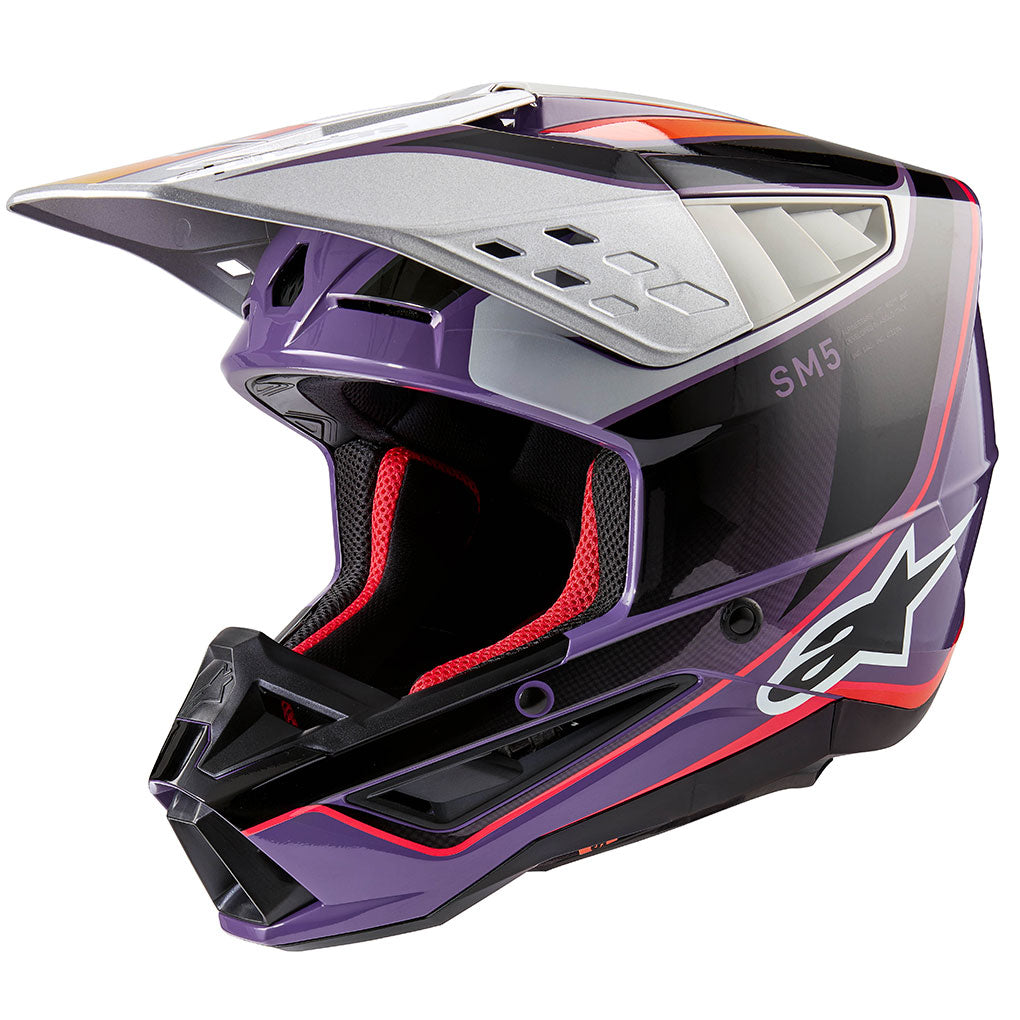 Alpinestars - 2025 SM5 Sail Violet/Black/Silver Helmet