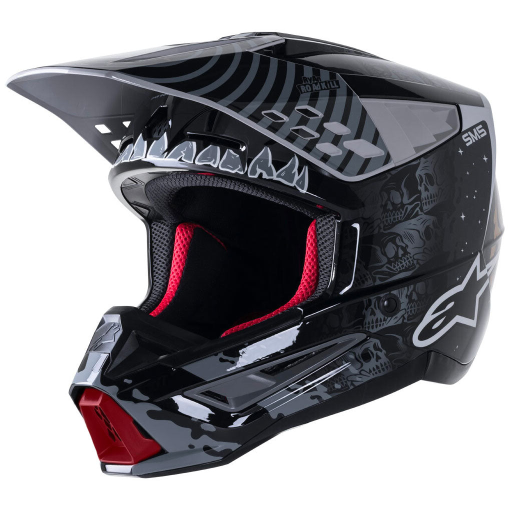 Alpinestars 2023 SM5 Solar Flare Black/Grey Helmet AMA Warehouse