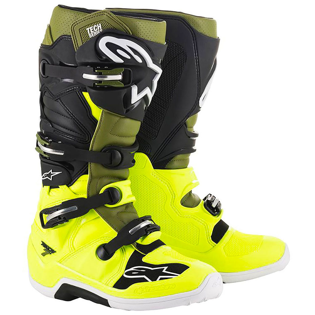 Alpinestars - Tech 7 Military Green/Yellow MX Boots