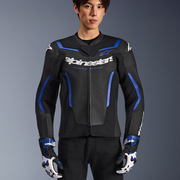 Alpinestars - GP Force V2 Black/Blue Air Leather Jacket