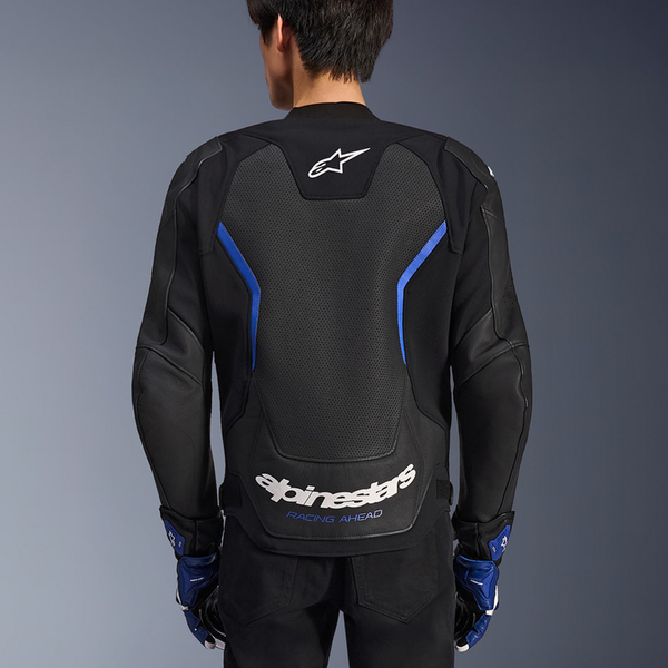 Alpinestars - GP Force V2 Black/Blue Air Leather Jacket