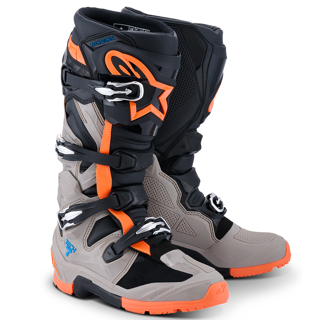 Alpinestars - 2026 Tech 7 Enduro Black/Gray/Orange Enduro Boots