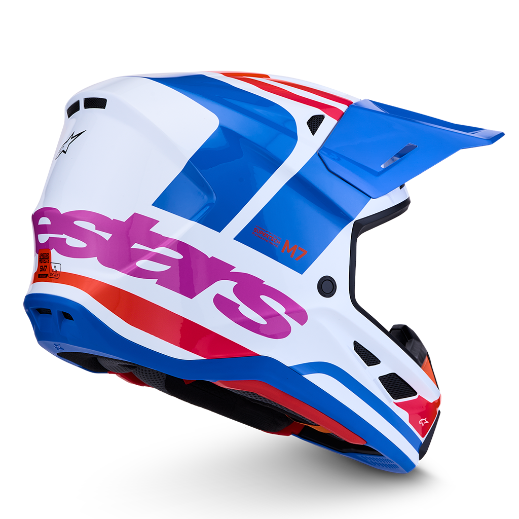 Alpinestars - SM7 Core White/Blue/Orange/Pink Helmet