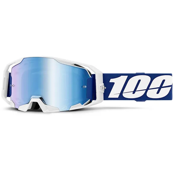 100% - Armatic Blue/White Mirrored Lens Goggle