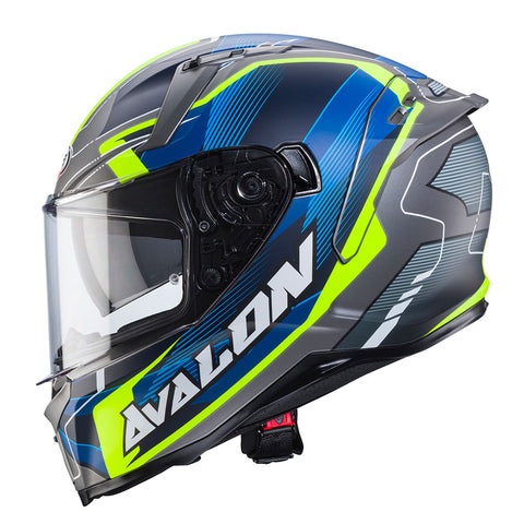 Caberg - Avalon X Optic Grey/Blue/Yellow Helmet